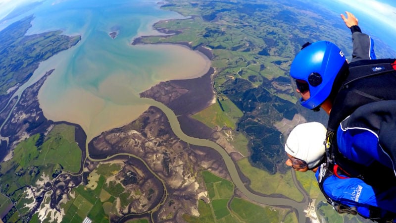 Experience a jaw dropping 16,000ft tandem skydive with views of both the east and west coasts of NZ, Great Barrier Island, Waiheke Island and Mt Ruapehu...